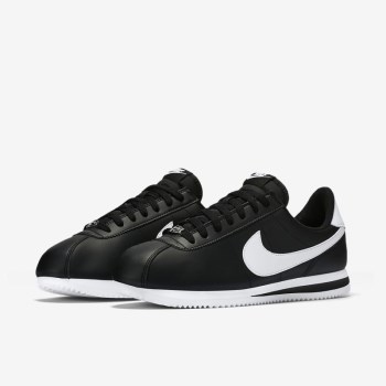 Nike Cortez Basic - Férfi Utcai Cipő - Fekete/Metal Titán/Fehér